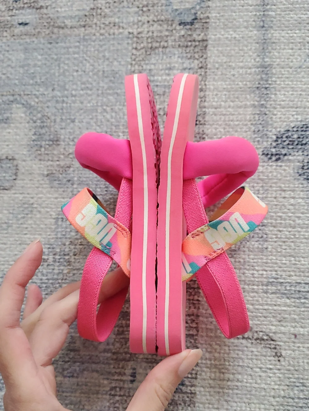 UGG Zuma Sling Baby Girls Sandals Taffy Pink Sz6/7